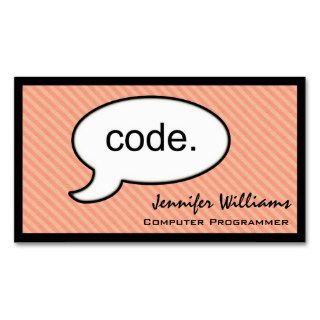 Thought Cloud Code Programmer Business Card