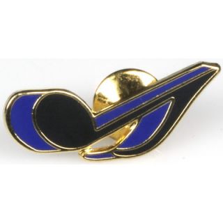Harmony Jewelry Eighth Note Pin in Gold and Blue