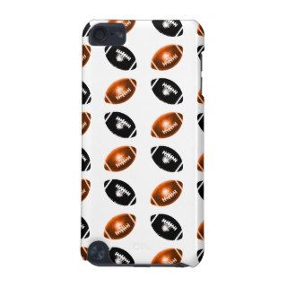 Shiny Orange Metallic and Black Football Pattern iPod Touch 5G Case