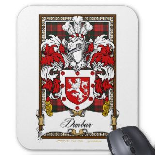 Dunbar Family Crest  Bookplate Mouse Mats