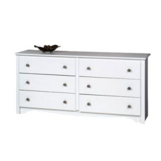 Monterey 6 Drawer Dresser   White
