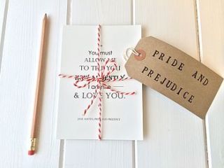 pride and prejudice postcard set by literary emporium