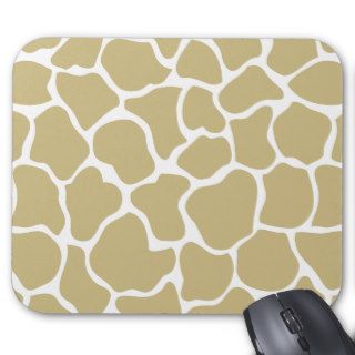 Giraffe Skin in Tan Mousepads