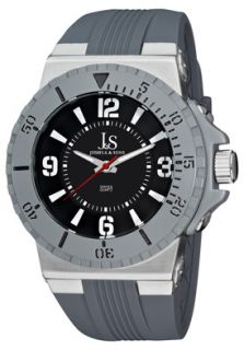 Joshua & Sons JS 38 GY  Watches,Mens Black Dial Grey Silicon, Casual Joshua & Sons Quartz Watches
