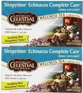 Celestial Seasonings Echinacea Complete Care Wellness Tea, 20 BAG   3 Pack(Pack of 2) Beauty