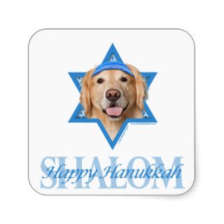 Hanukkah Star of David   Golden Retriever   Corona Stickers