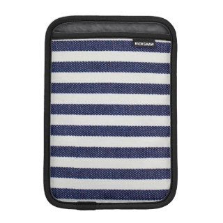 Navy Striped Fabric Sleeve For iPad Mini
