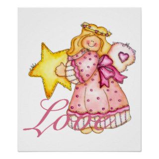 Country Art Star Girl   Love Posters
