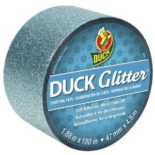 Duck Brand Glitter Crafting Tape, 1.88 Inch x 5 Yard Roll, Aqua (282491)