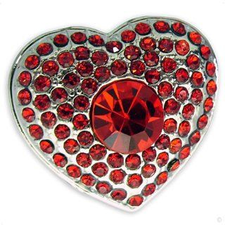 Jewelry Chunk   mega strass heart red, Click Button #3098, chunky Charms Bead Charms Jewelry
