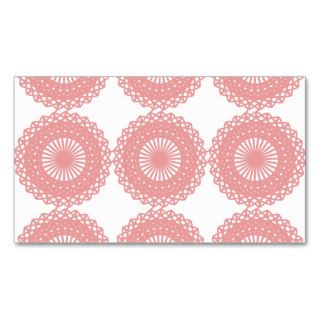 Pink Lace Pattern Design. Business Card Templates
