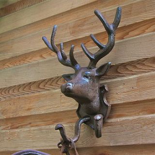 cast iron stag hook by london garden trading