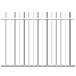 FREEDOM White Aluminum Fence Panel (Common 54 in x 72 in; Actual 54 in x 72.81 in)