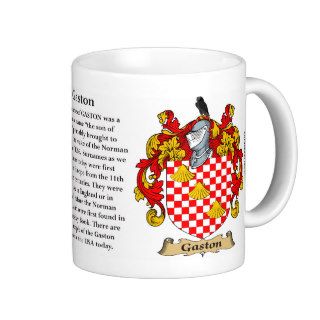 Gaston, the Origin, the Meaning and the Crest Coffee Mugs