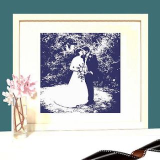 personalised screen print of your photo by indigoelephant