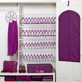 Joy Mangano Huggable Hangers Super Space with Luxury and Lace 62 piece Closet S
