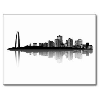 St. Louis Skyline Postcard (b/w)