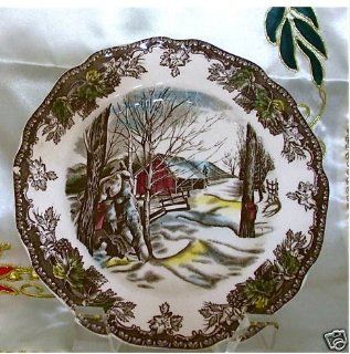 Johnson Bros,the Friendly Village,6.1"d Round Bread Plate,back Stamp,made in England Kitchen & Dining