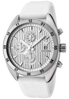 Emporio Armani AR5929  Watches,Mens Chronograph Silver Textured Dial White Silicon, Chronograph Emporio Armani Quartz Watches