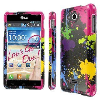 Colorful Paint Splatter Hard Case Cover for LG Spirit 4G MS870 Cell Phones & Accessories