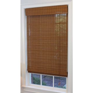 Style Selections 48 in W x 64 in L Pecan Light Filtering Bamboo Natural Roman Shade