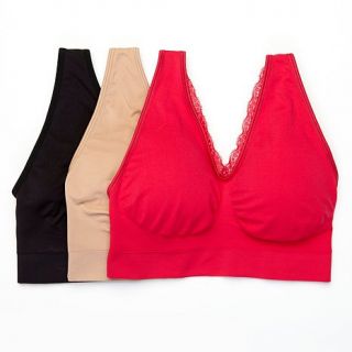 Ahh Bra Comfort Support 3 pack with Removable Pads by Rhonda Shear