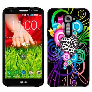 Verizon LG G2 Love Leopard on Black Phone Case Cover Cell Phones & Accessories