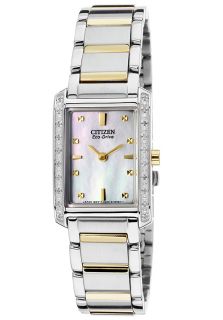 Citizen EX1134 59D  Watches,Womens Palidoro Diamond White MOP Dial Two Tone, Casual Citizen Quartz Watches