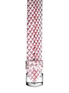 Womens Small Silver, White, & Pink Snake Strap by Philip Stein