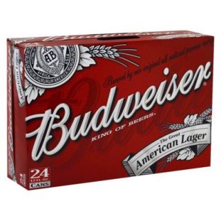 Budweiser Red Crown Tab Beer Cans 12 oz, 24 pk