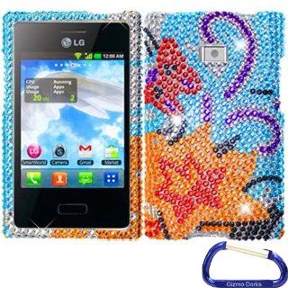 Gizmo Dorks Hard Diamond Skin Case Cover for the LG Optimus Logic L35G, Yellow Lily Cell Phones & Accessories