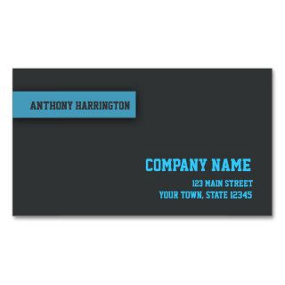 Charcoal and Blue Professional Business Card Templates