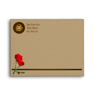 S – Customizable Monogram Card & Note Envelope