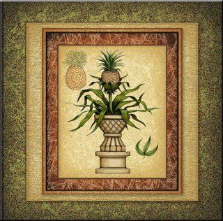 Pineapple Plant   Decorative Gift Tile With Easel Back Stand   Ceramic Tiles  