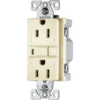 Cooper Wiring Devices 3 Pack 15 Amp Light Almond Decorator GFCI Electrical Outlet