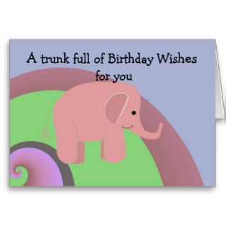 Baby Elephant Happy Birthday Greeting Card