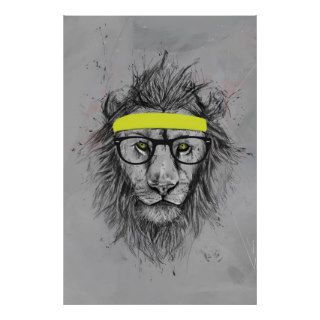 hipster lion print