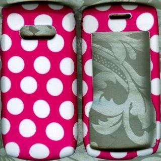 Pink polka dot LG620g straight talk phone cover hard case Cell Phones & Accessories
