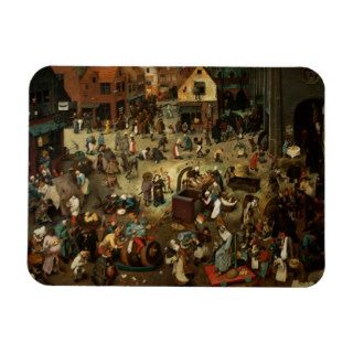 The Battle Between Carnival and Lent by Pieter B Rectangle Magnet