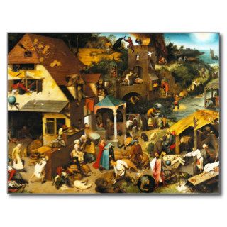 Pieter Bruegel Netherlandish Proverbs Postcard