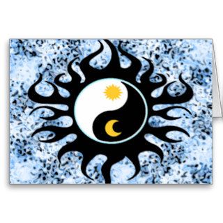 Yin Yang Sun & Moon Greeting Cards