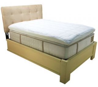Rest Assure Queen 3 Memory Foam Topper w/ Quilted Plush Cover —