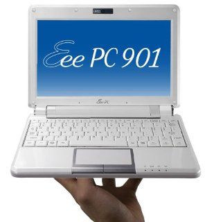 ASUS Eee PC 901 8.9 Inch Netbook (1.6 GHz Intel Atom N270 Processor, 1 GB RAM, 20 GB Solid State Drive, 20 GB Eee Storage, Linux, 6 Cell Battery) Pearl White Computers & Accessories