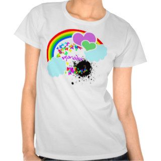 paradox Rainbow Splats and Butterflies too Tshirt