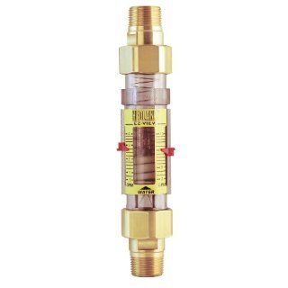 Hedland H625 004 EZ View Flowmeter, Polysulfone, For Use With Water, 0.5   4 gpm Flow Range, 3/4" NPT Male Science Lab Flowmeters