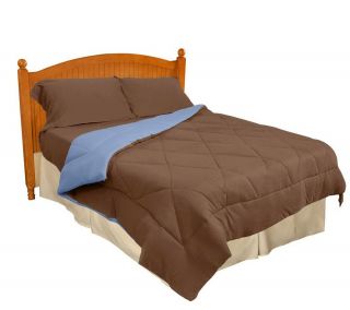 Reversible Combed Cotton Jersey Knit Twin Comforter & Sheet Set —