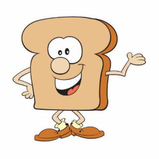 happy silly bread toast cartoon photo cut outs