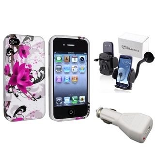 BasAcc TPU Case/ Windshield Mount/ Charger for Apple iPhone 4/ 4S BasAcc Cases & Holders
