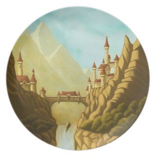 fairytale castles fantasy landscape art plates