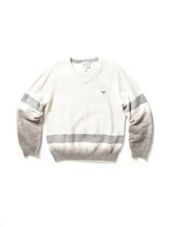 Gradient V Neck Sweater by Armani Junior